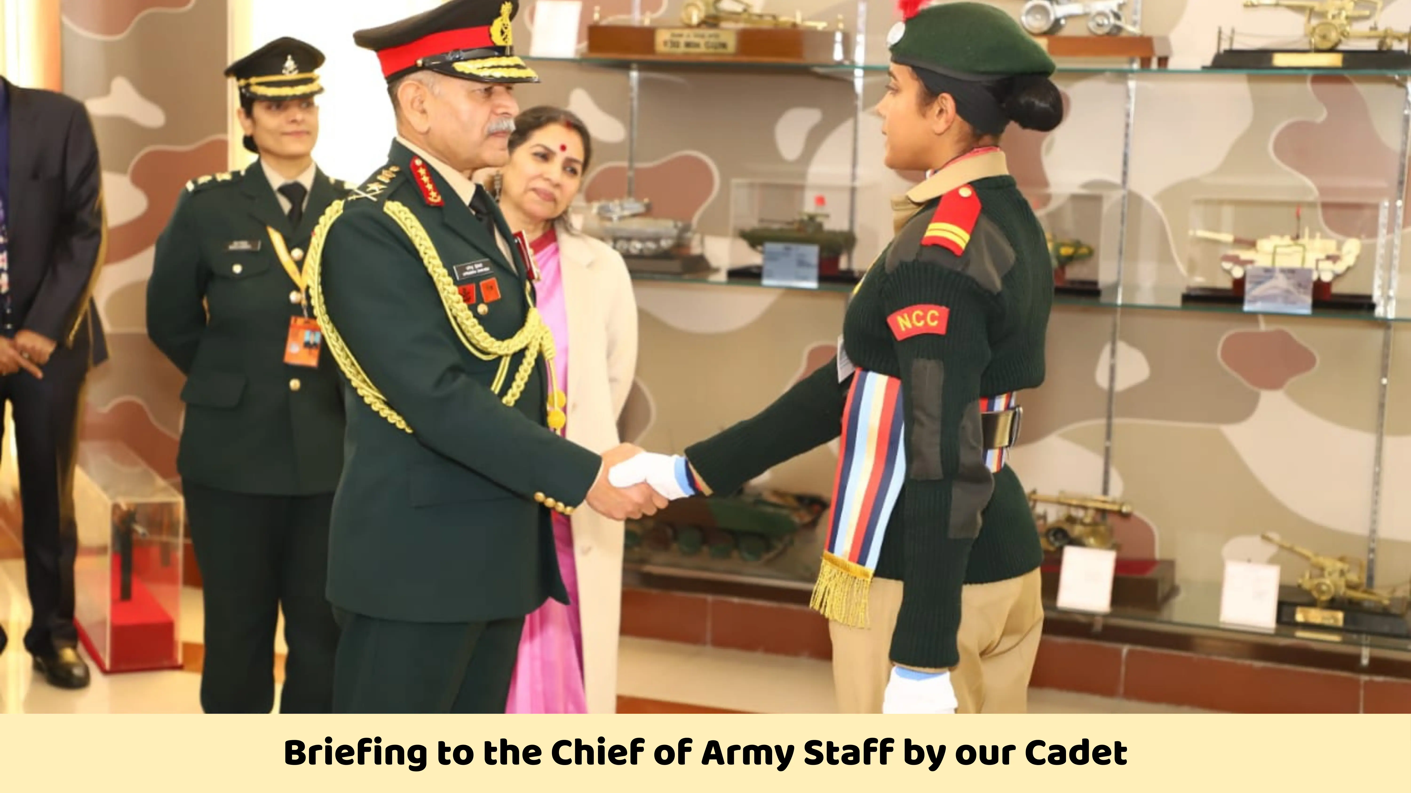 Briefing to the Chief of Army Staff by our Cadet